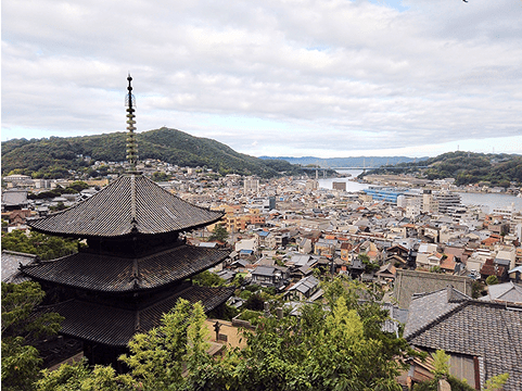 イメージ：天寧寺の海雲塔と街並み